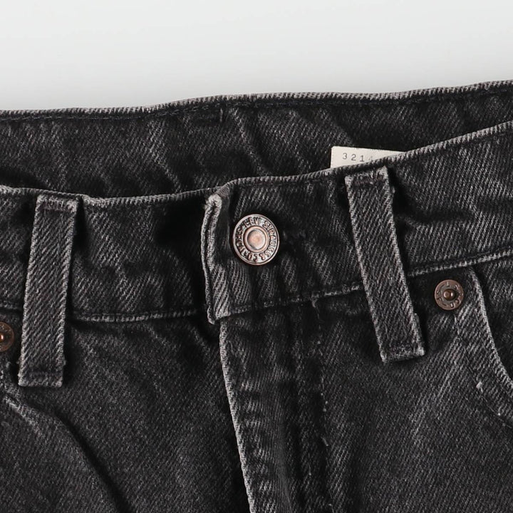 90'S Levi's 550 Relaxed Fit Tapered Leg Black Denim Pants, Men's, Vintage, Size W31 cotton black type Vintage Second Hand