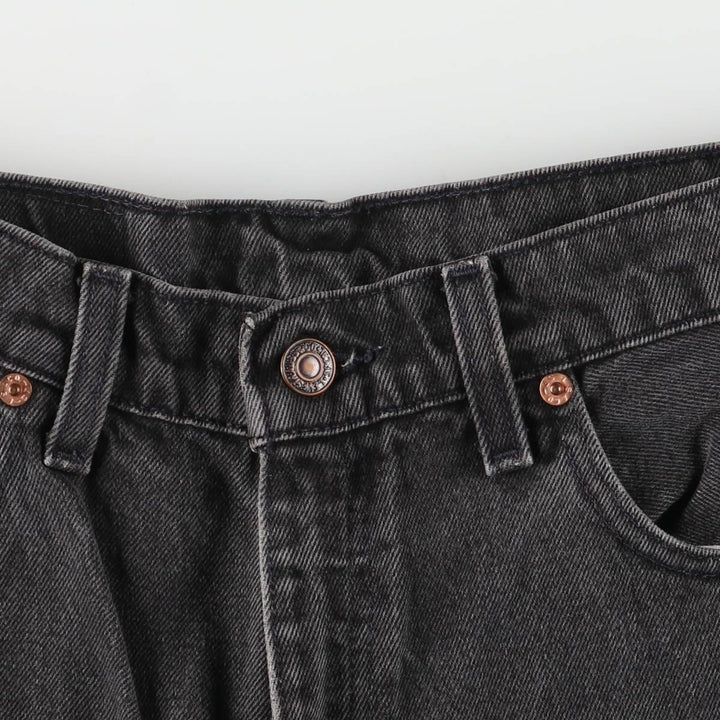 90'S Levi's 561 Loose Fit Straight Leg Black Denim Tapered Denim Pants, Made in USA, Women's Size L (W30) cotton black type Vintage Second Hand