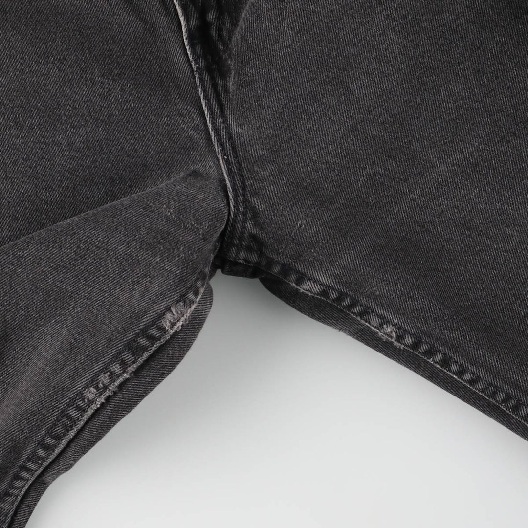 90'S Levi's 561 Loose Fit Straight Leg Black Denim Tapered Denim Pants, Made in USA, Women's Size L (W30) cotton black type Vintage Second Hand