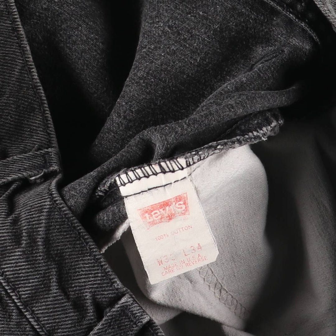 90s-00'S Levi's 40550-4159 Black Denim Tapered Denim Pants, Made in the USA, Men's Size W32, Vintage cotton black type Vintage Second Hand