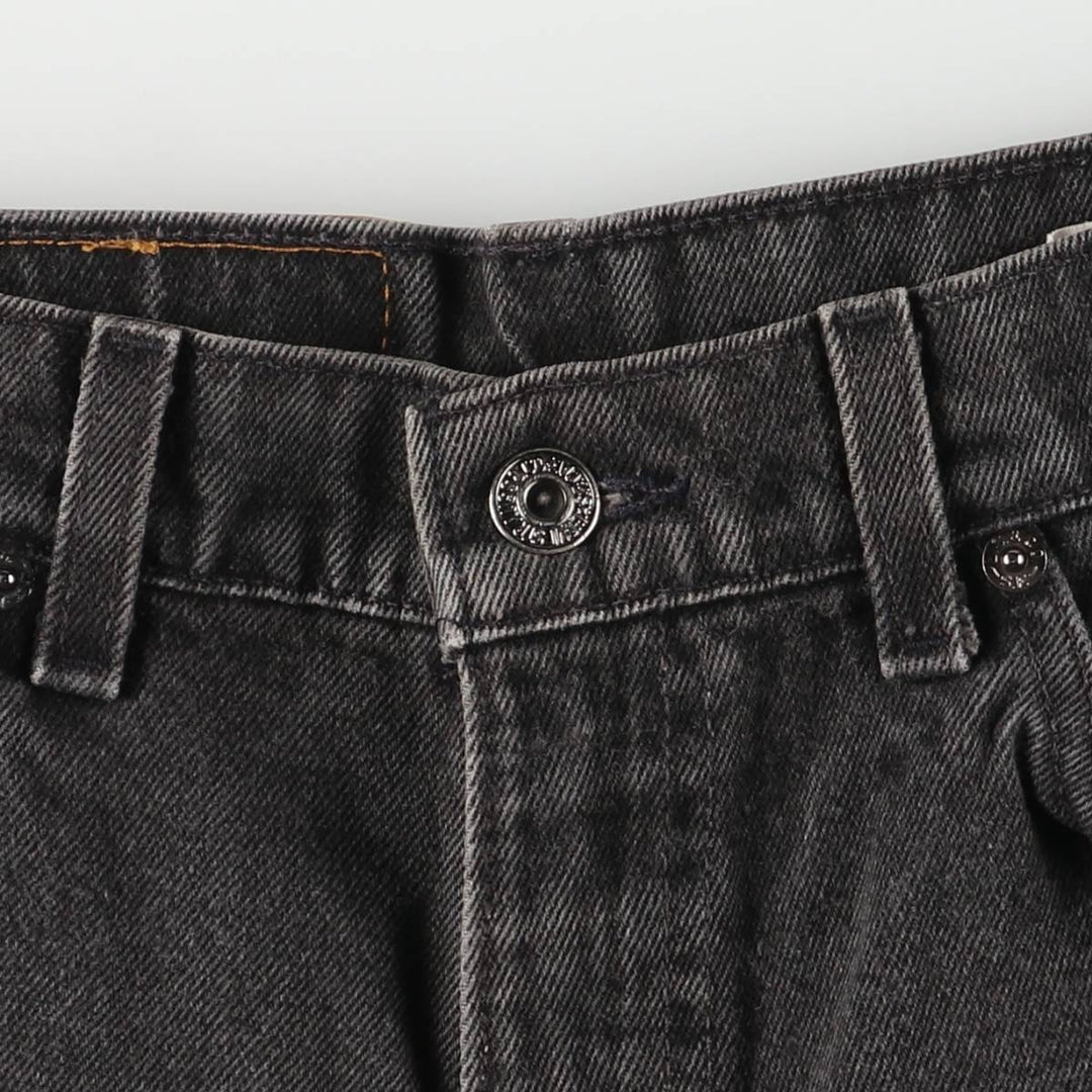 90'S Levi's 550 Relaxed Fit Tapered Leg Tapered Denim Pants with Orange Tabs and Black Denim, Men's Size 32 cotton black type Vintage Second Hand