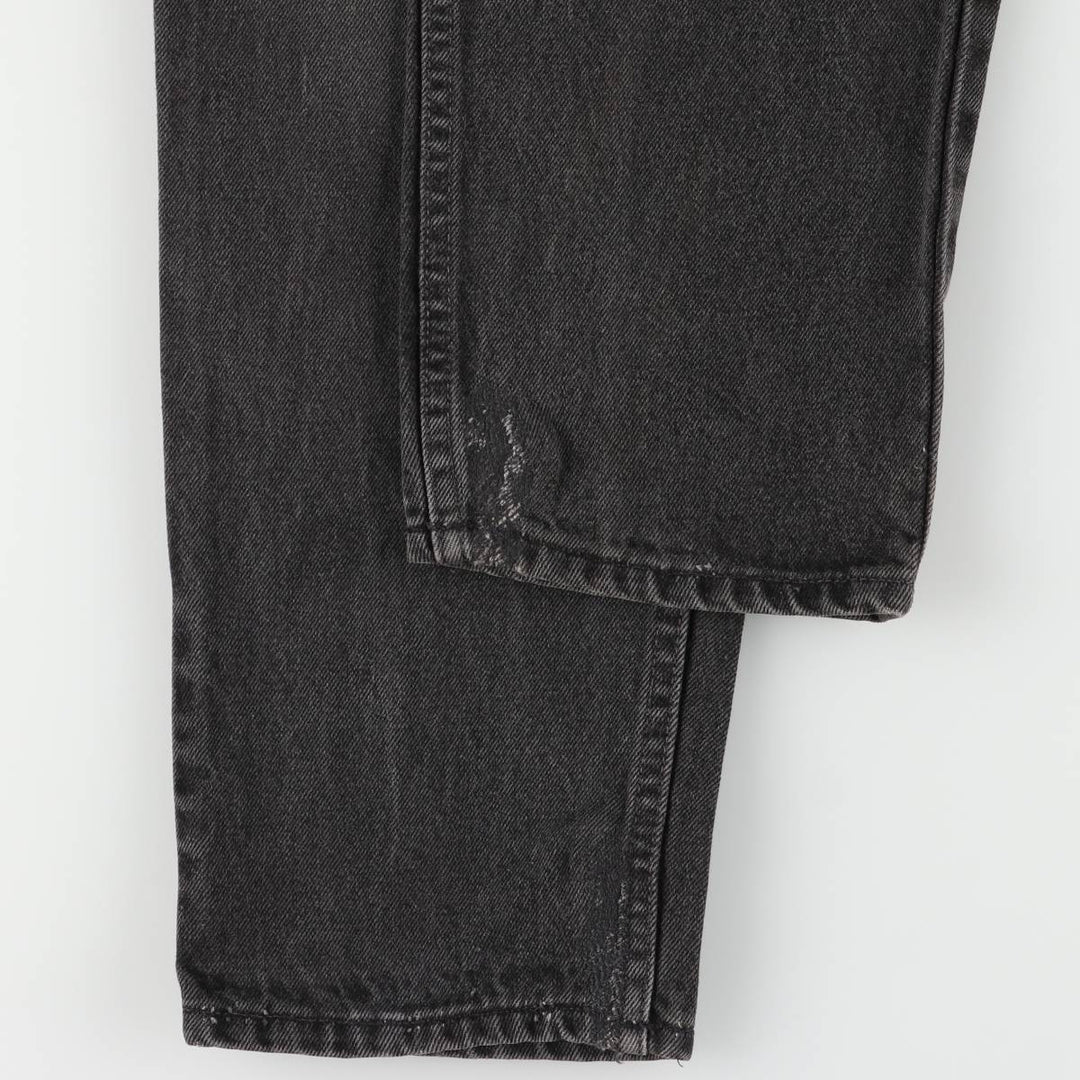 90'S Levi's 550 Relaxed Fit Tapered Leg Tapered Denim Pants with Orange Tabs and Black Denim, Men's Size 32 cotton black type Vintage Second Hand