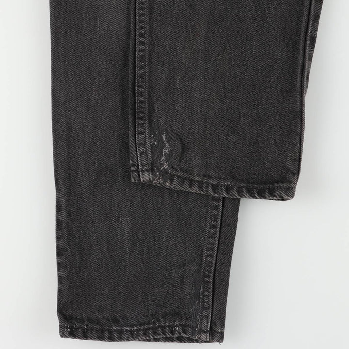 90'S Levi's 550 Relaxed Fit Tapered Leg Tapered Denim Pants with Orange Tabs and Black Denim, Men's Size 32 cotton black type Vintage Second Hand