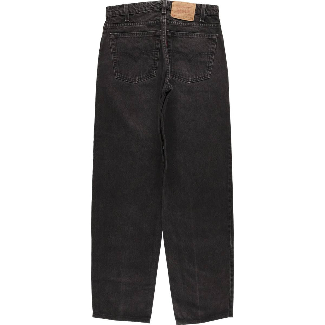 90'S Levi's 550 Relaxed Fit Tapered Leg Black Denim Pants, Men's, Vintage, Size W30 cotton black type Vintage Second Hand
