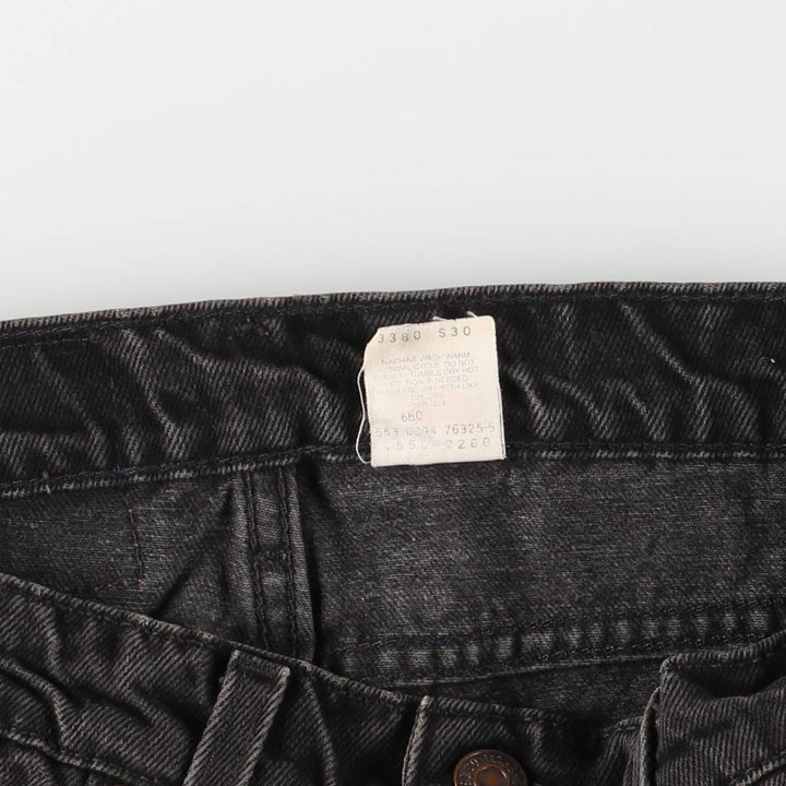 90'S Levi's 550 Relaxed Fit Tapered Leg Black Denim Pants, Men's, Vintage, Size W30 cotton black type Vintage Second Hand