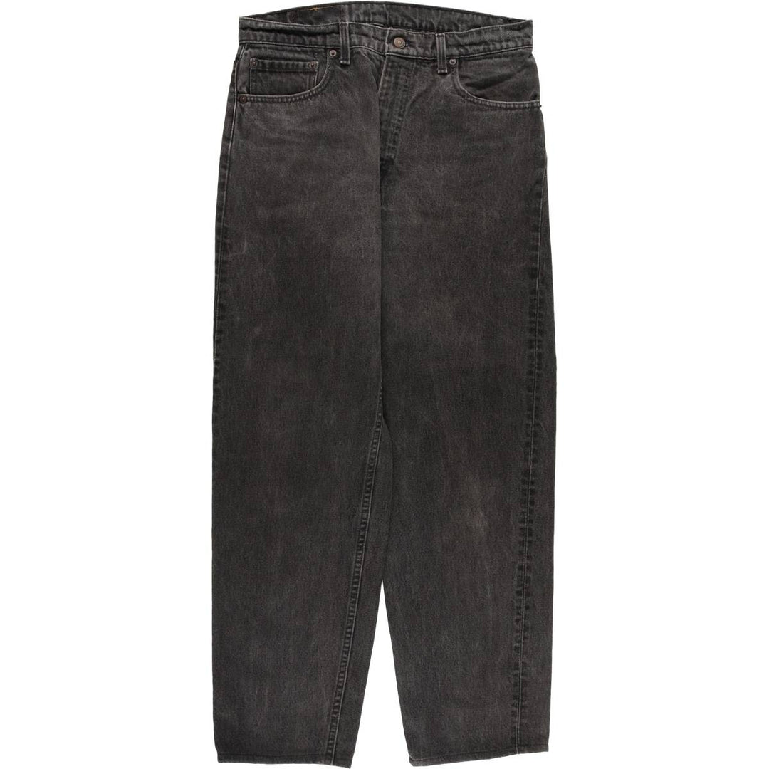 90'S Levi's 550 Relaxed Fit Tapered Leg Black Denim Pants, Men's, Vintage, Size W33 cotton black type Vintage Second Hand