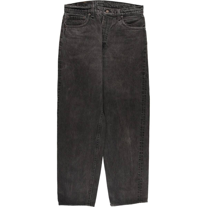 90'S Levi's 550 Relaxed Fit Tapered Leg Black Denim Pants, Men's, Vintage, Size W33 cotton black type Vintage Second Hand