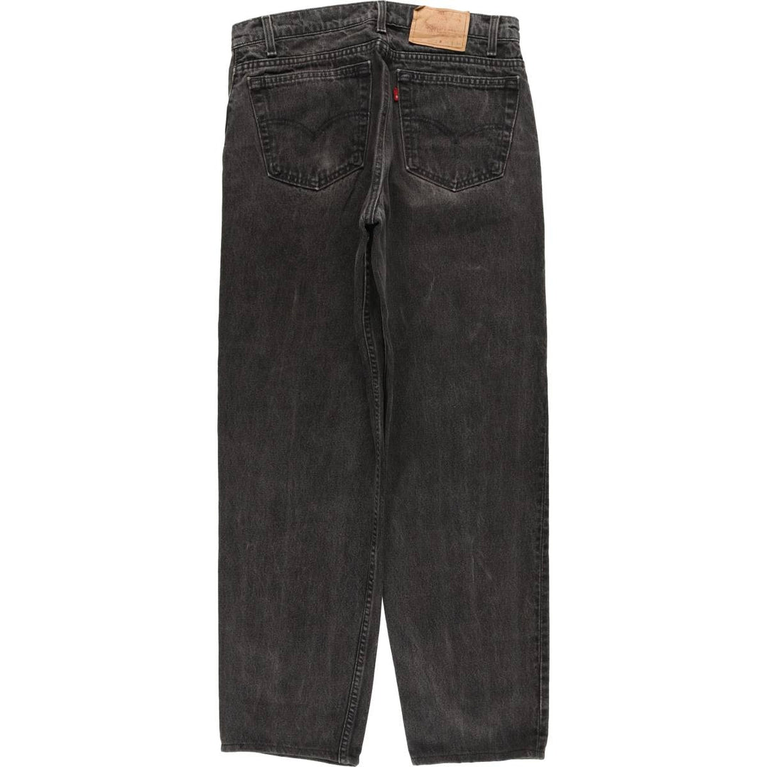 90'S Levi's 550 Relaxed Fit Tapered Leg Black Denim Pants, Men's, Vintage, Size W33 cotton black type Vintage Second Hand