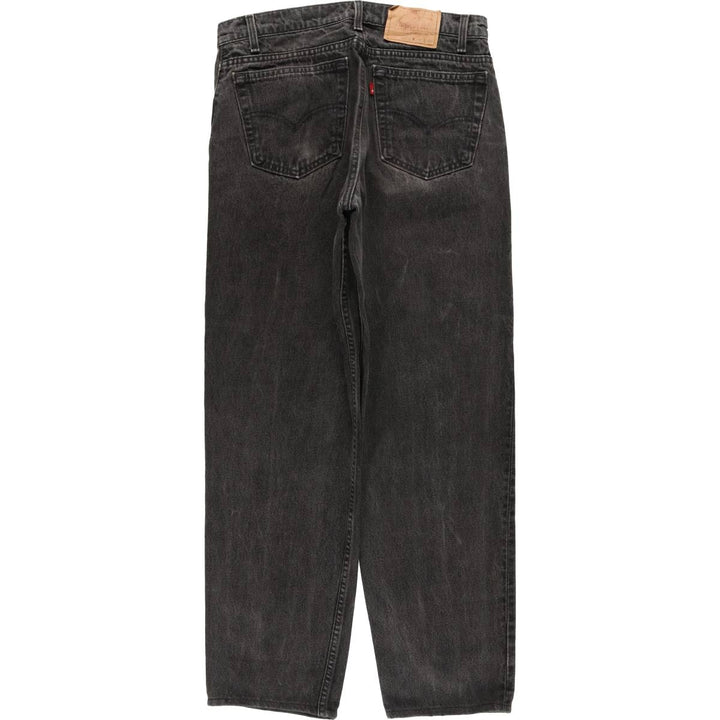 90'S Levi's 550 Relaxed Fit Tapered Leg Black Denim Pants, Men's, Vintage, Size W33 cotton black type Vintage Second Hand