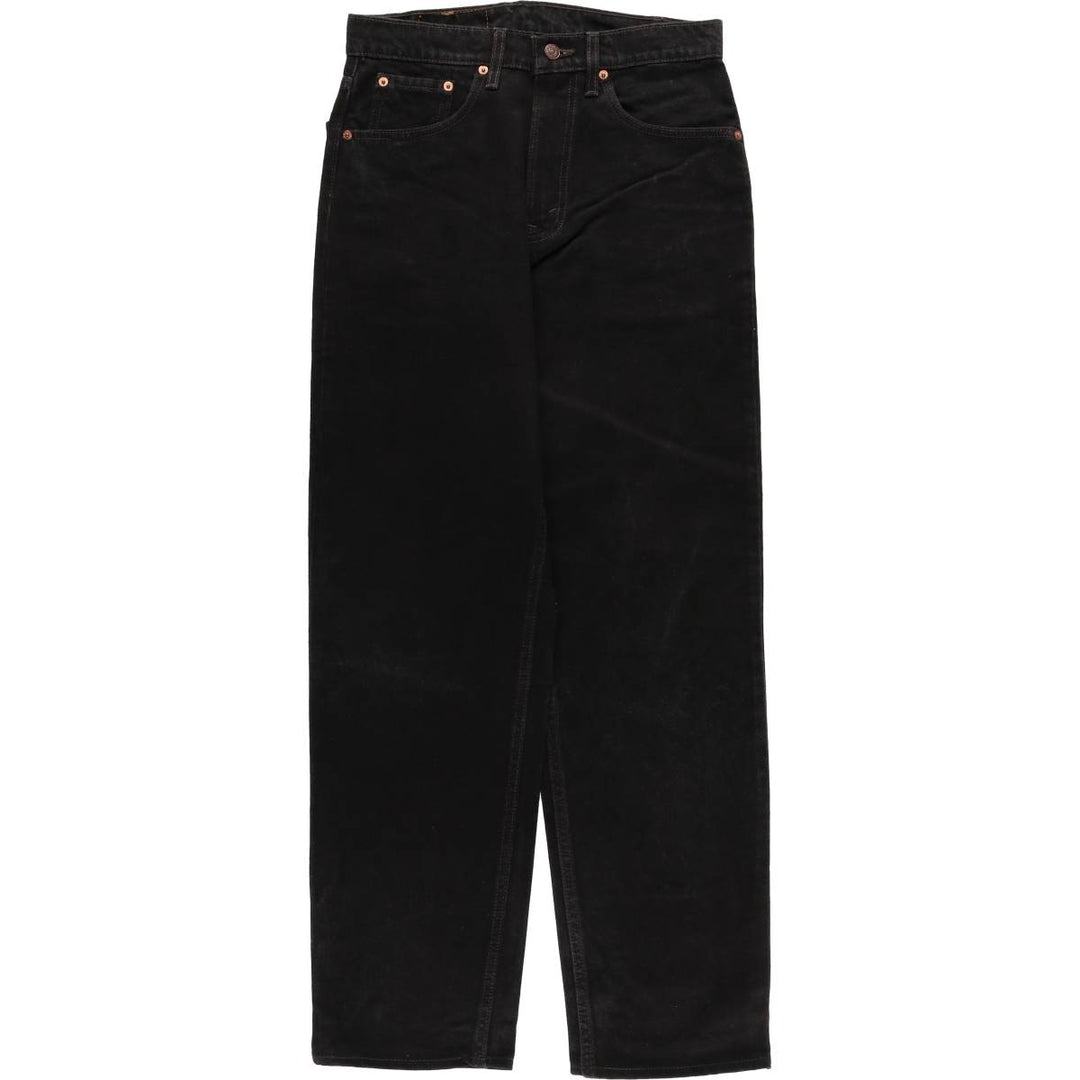 90'S Levi's 550 Relaxed Fit Tapered Black Denim Pants, Made in the USA, Men's Size W30, Vintage cotton black type Vintage Second Hand
