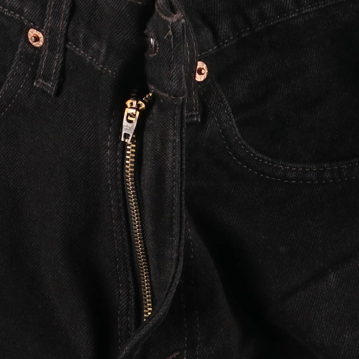 90'S Levi's 550 Relaxed Fit Tapered Black Denim Pants, Made in the USA, Men's Size W30, Vintage cotton black type Vintage Second Hand