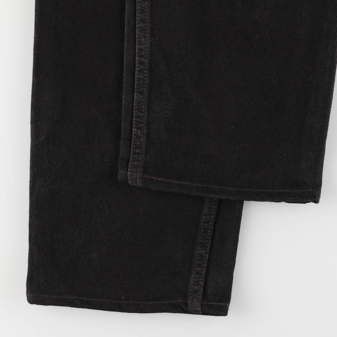 90'S Levi's 550 Relaxed Fit Tapered Black Denim Pants, Made in the USA, Men's Size W30, Vintage cotton black type Vintage Second Hand