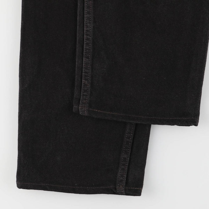 90'S Levi's 550 Relaxed Fit Tapered Black Denim Pants, Made in the USA, Men's Size W30, Vintage cotton black type Vintage Second Hand