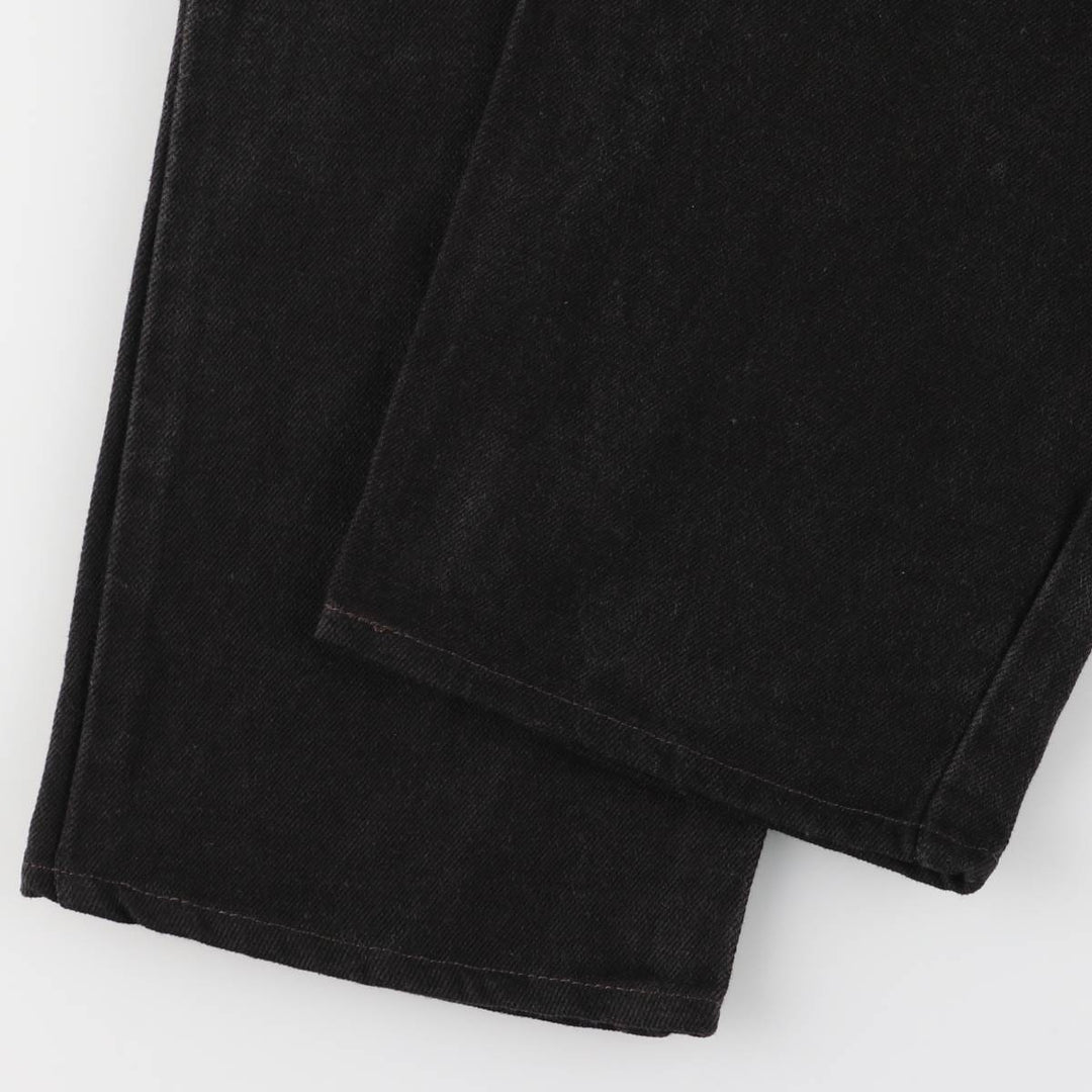 90'S Levi's 550 Relaxed Fit Tapered Black Denim Pants, Made in the USA, Men's Size W30, Vintage cotton black type Vintage Second Hand