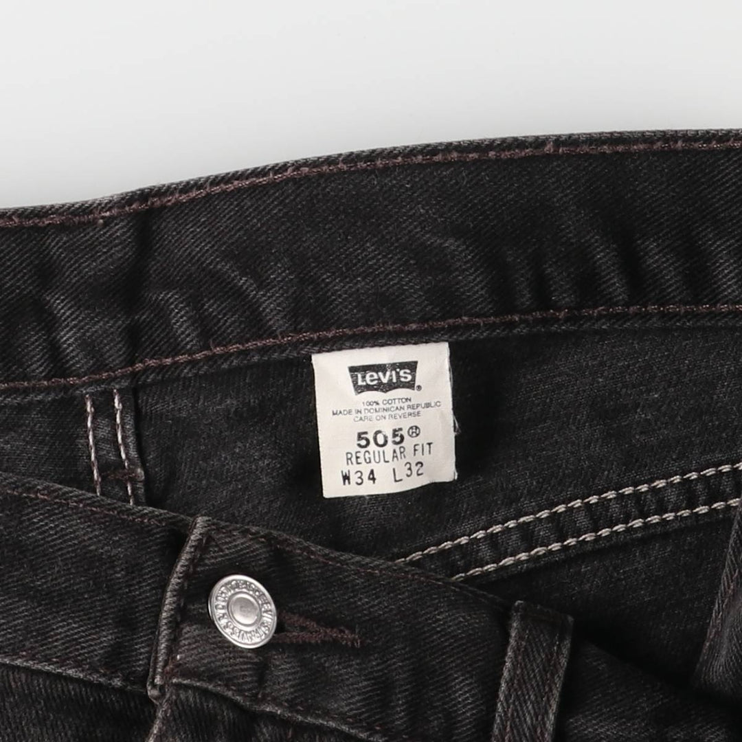 2000'S Levi's 505-0260 Regular Fit Tapered Denim Pants, Men's, Size 34 cotton black type Vintage Second Hand