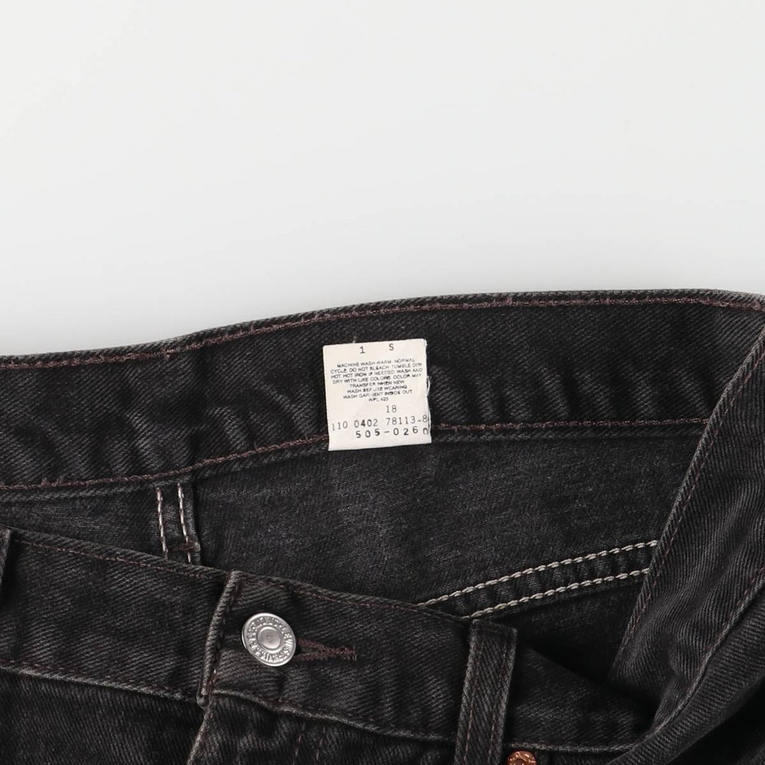 2000'S Levi's 505-0260 Regular Fit Tapered Denim Pants, Men's, Size 34 cotton black type Vintage Second Hand
