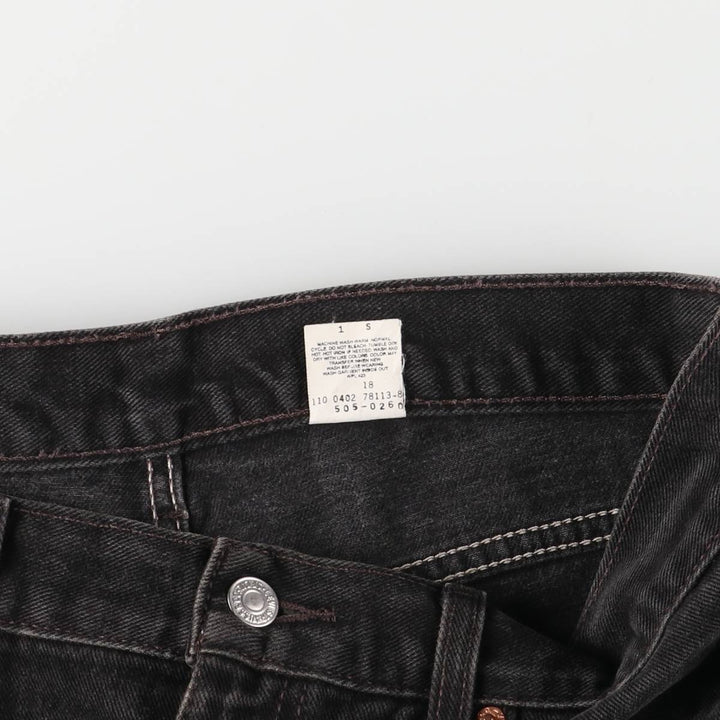 2000'S Levi's 505-0260 Regular Fit Tapered Denim Pants, Men's, Size 34 cotton black type Vintage Second Hand
