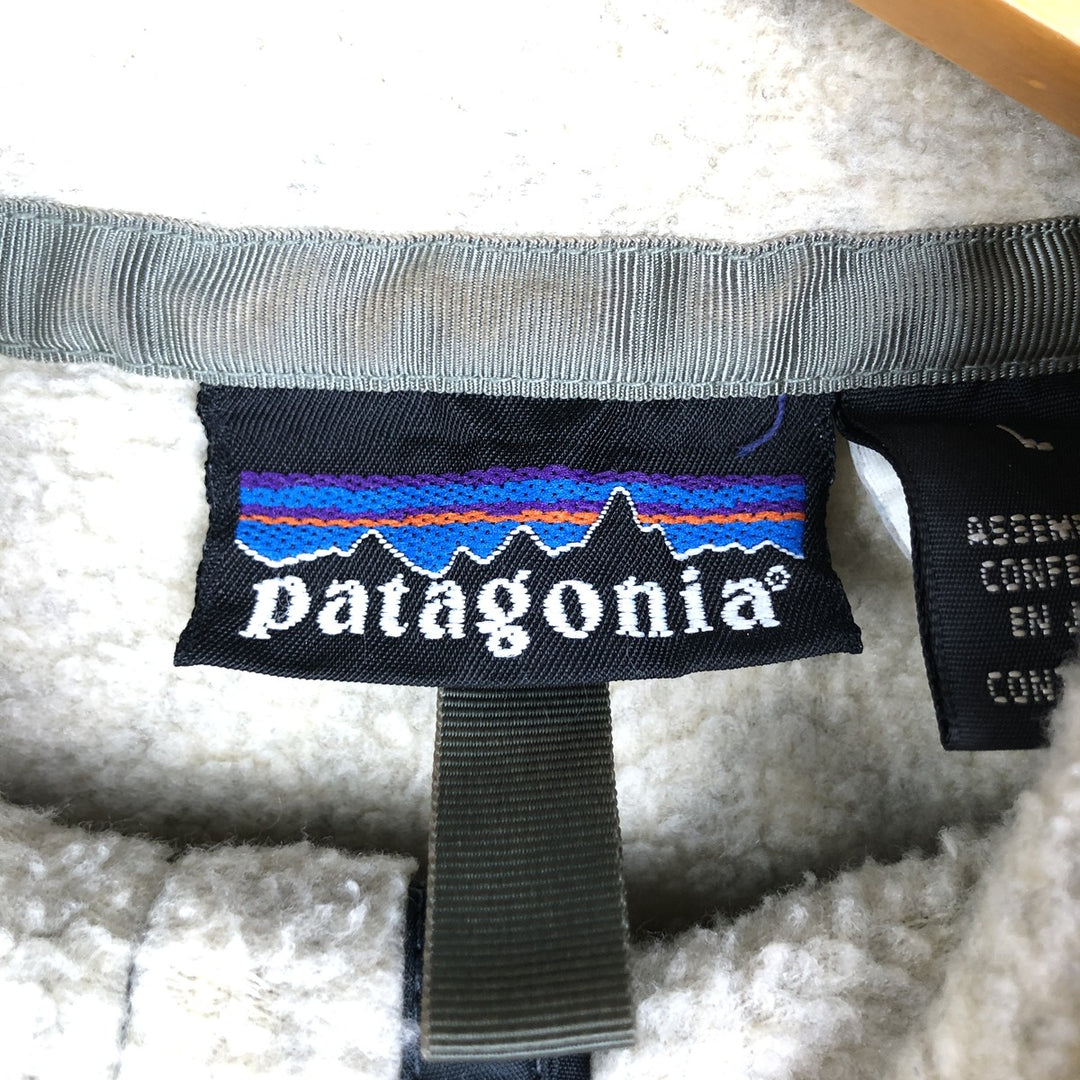 90'S Patagonia Synchilla Snap-T 25450S6 Half-Snap Fleece Pullover, Men's Size L polyester Beige type Vintage Second Hand