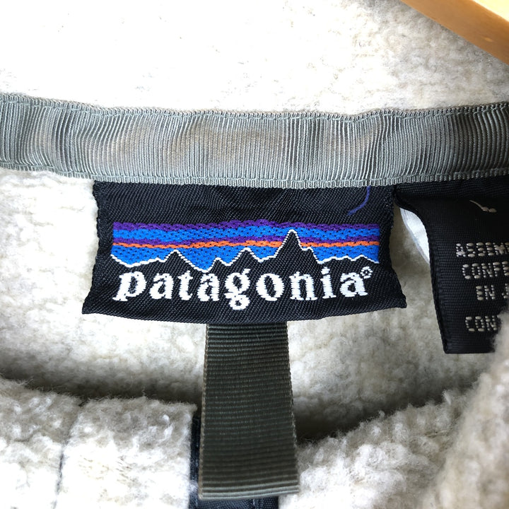 90'S Patagonia Synchilla Snap-T 25450S6 Half-Snap Fleece Pullover, Men's Size L polyester Beige type Vintage Second Hand