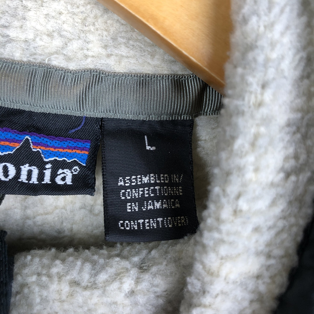 90'S Patagonia Synchilla Snap-T 25450S6 Half-Snap Fleece Pullover, Men's Size L polyester Beige type Vintage Second Hand