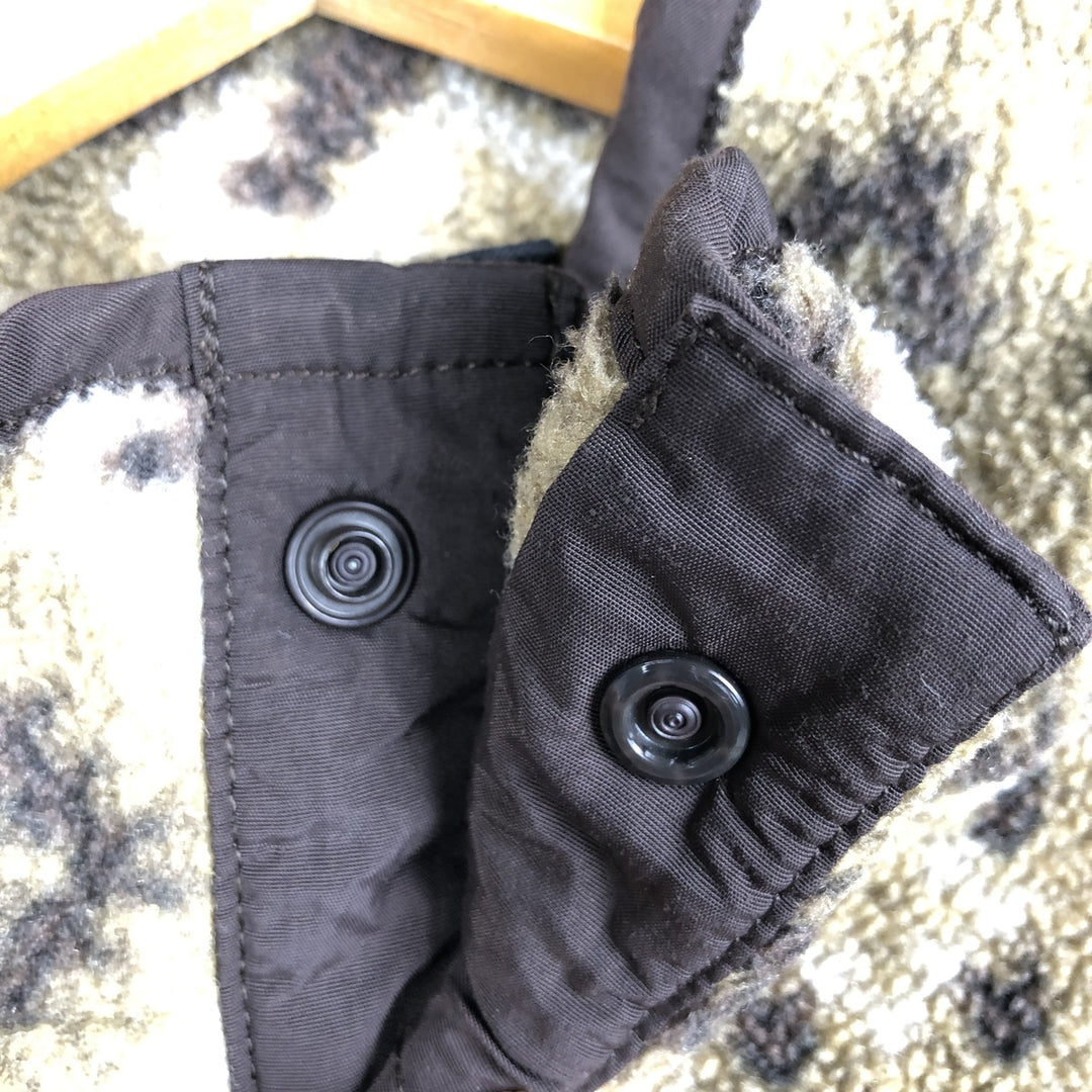 Patagonia Lightweight Synchilla Snap Tee 25580SP13 Native Pattern Half-Snap Fleece Pullover, Men's Size Small polyester Khaki type beige Vintage Second Hand