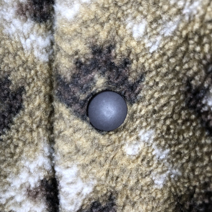 Patagonia Lightweight Synchilla Snap Tee 25580SP13 Native Pattern Half-Snap Fleece Pullover, Men's Size Small polyester Khaki type beige Vintage Second Hand