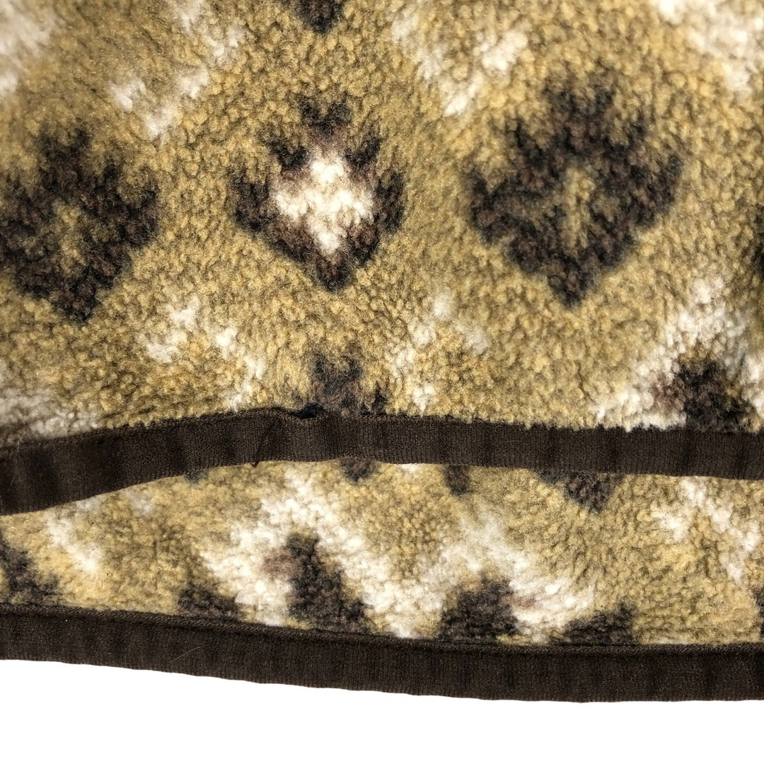 Patagonia Lightweight Synchilla Snap Tee 25580SP13 Native Pattern Half-Snap Fleece Pullover, Men's Size Small polyester Khaki type beige Vintage Second Hand