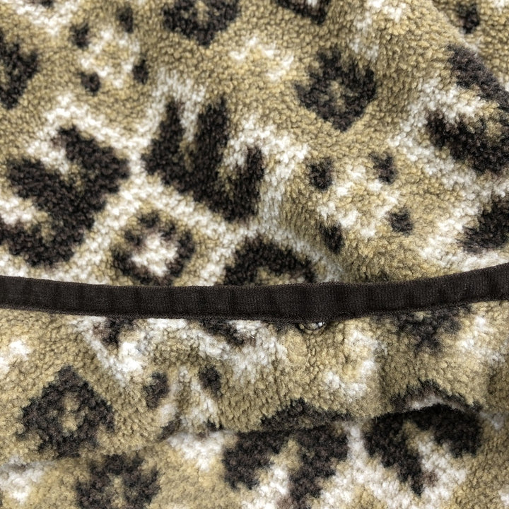 Patagonia Lightweight Synchilla Snap Tee 25580SP13 Native Pattern Half-Snap Fleece Pullover, Men's Size Small polyester Khaki type beige Vintage Second Hand