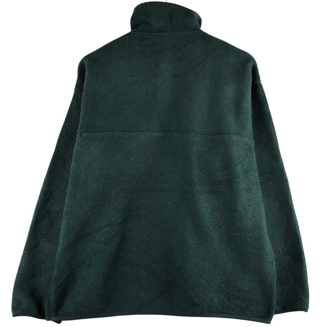 90'S Patagonia Synchilla Snap-T 25450S98 Half-Snap Fleece Pullover, Men's Size L, Vintage unclear Green type dark green Vintage Second Hand