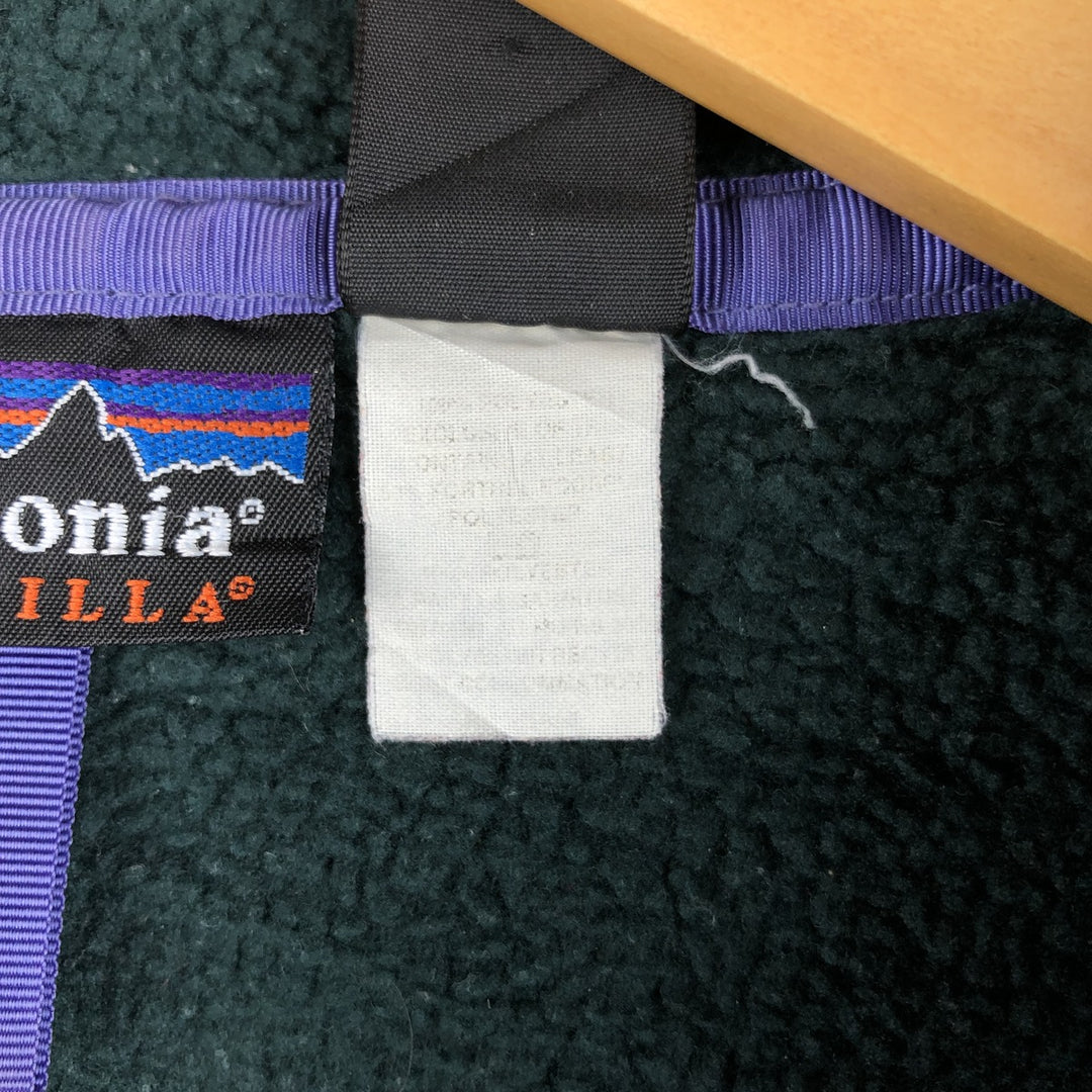 90'S Patagonia Synchilla Snap-T 25450S98 Half-Snap Fleece Pullover, Men's Size L, Vintage unclear Green type dark green Vintage Second Hand