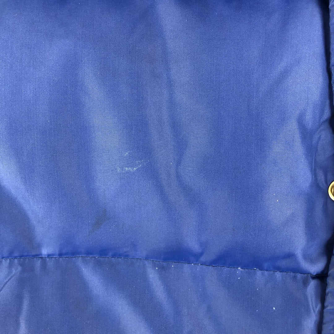 Vintage LLBean goose down vest from the 1970'S to 1980s, made in the USA, size L, men's. Nylon blue type Vintage Second Hand