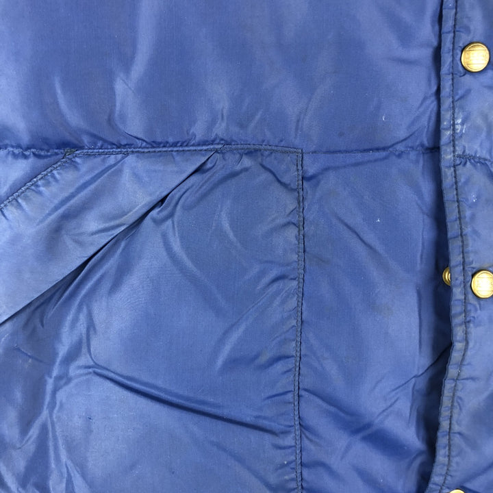 Vintage LLBean goose down vest from the 1970'S to 1980s, made in the USA, size L, men's. Nylon blue type Vintage Second Hand
