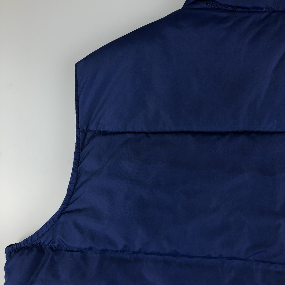 Vintage LLBean goose down vest from the 1970'S to 1980s, made in the USA, size L, men's. Nylon blue type Vintage Second Hand