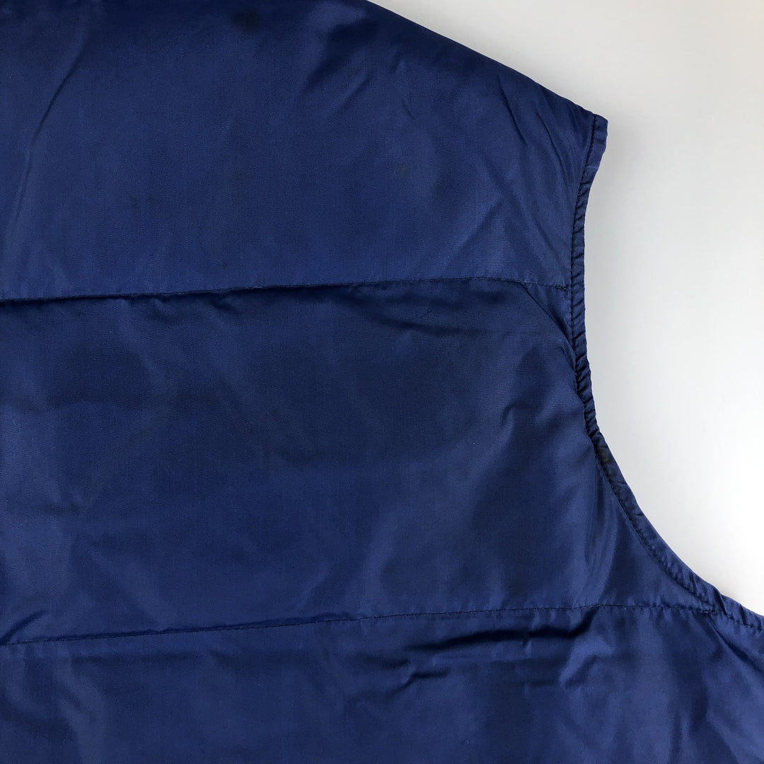 Vintage LLBean goose down vest from the 1970'S to 1980s, made in the USA, size L, men's. Nylon blue type Vintage Second Hand