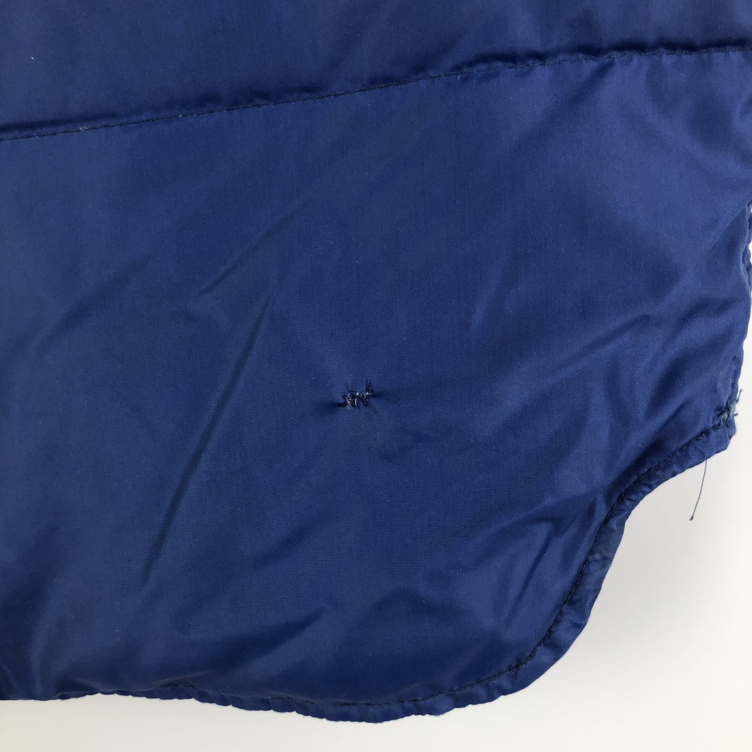 Vintage LLBean goose down vest from the 1970'S to 1980s, made in the USA, size L, men's. Nylon blue type Vintage Second Hand