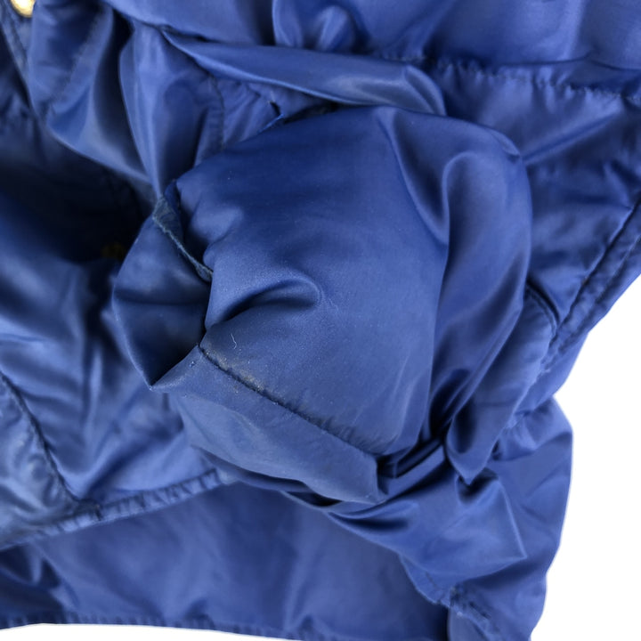 Vintage LLBean goose down vest from the 1970'S to 1980s, made in the USA, size L, men's. Nylon blue type Vintage Second Hand