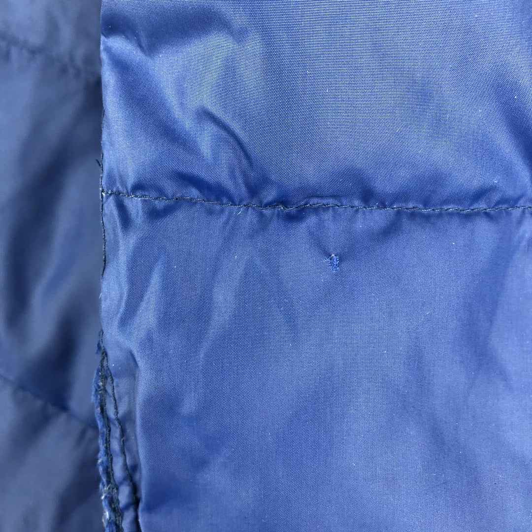 Vintage LLBean goose down vest from the 1970'S to 1980s, made in the USA, size L, men's. Nylon blue type Vintage Second Hand