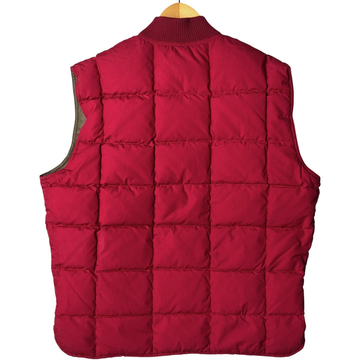 Vintage 80s-90'S Eddie Bauer reversible goose down vest with black tag, size M, men's polyester Beige type Vintage Second Hand