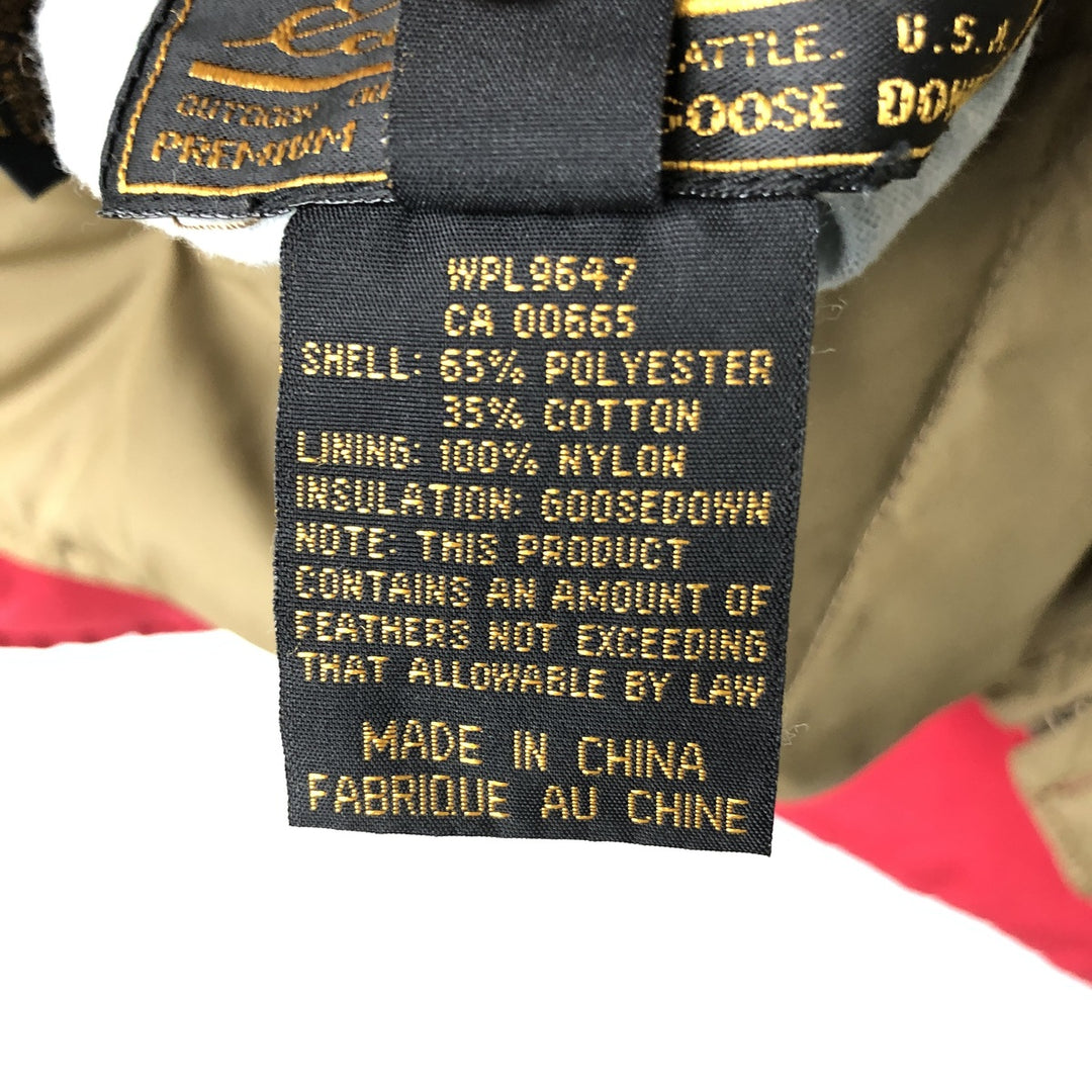 Vintage 80s-90'S Eddie Bauer reversible goose down vest with black tag, size M, men's polyester Beige type Vintage Second Hand
