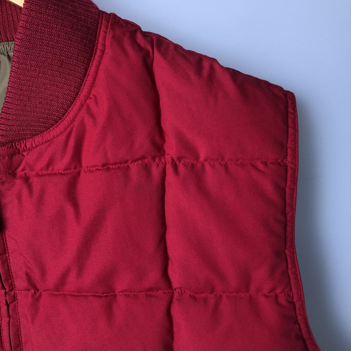 Vintage 80s-90'S Eddie Bauer reversible goose down vest with black tag, size M, men's polyester Beige type Vintage Second Hand