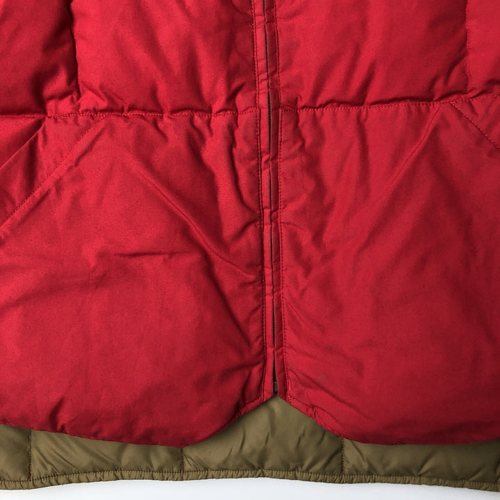 Vintage 80s-90'S Eddie Bauer reversible goose down vest with black tag, size M, men's polyester Beige type Vintage Second Hand