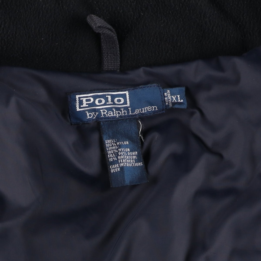 Ralph Lauren POLO by Ralph Lauren down jacket, men's size XL Nylon navy blue type Vintage Second Hand