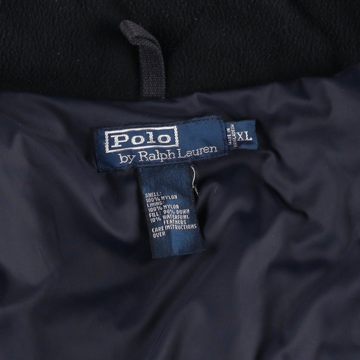 Ralph Lauren POLO by Ralph Lauren down jacket, men's size XL Nylon navy blue type Vintage Second Hand