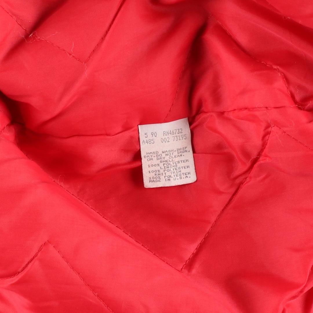 80s-90'S Chalk Line Chicago Bulls Nylon Varsity Jacket, Made in USA, Men's XL polyester red type Vintage Second Hand