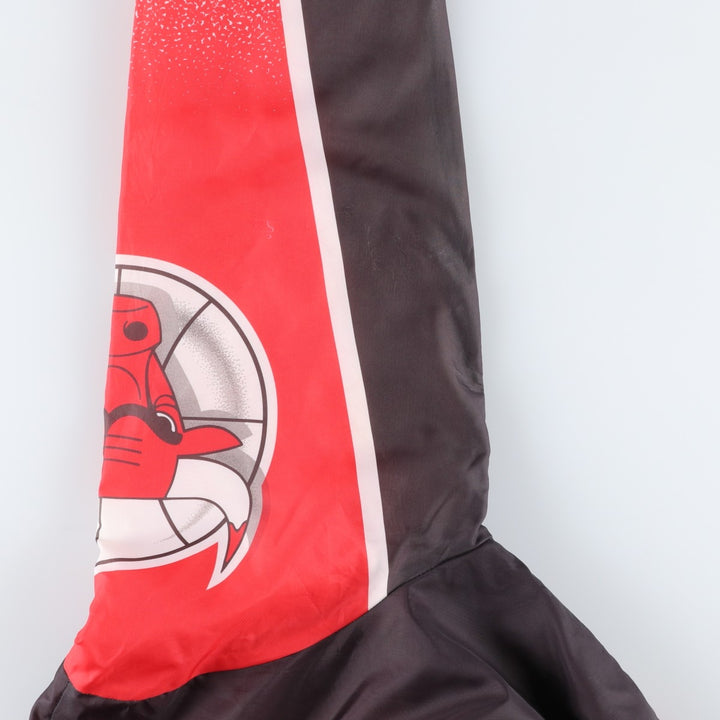 80s-90'S Chalk Line Chicago Bulls Nylon Varsity Jacket, Made in USA, Men's XL polyester red type Vintage Second Hand