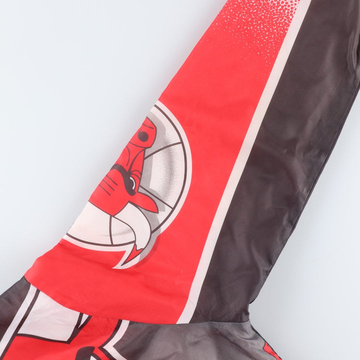 80s-90'S Chalk Line Chicago Bulls Nylon Varsity Jacket, Made in USA, Men's XL polyester red type Vintage Second Hand