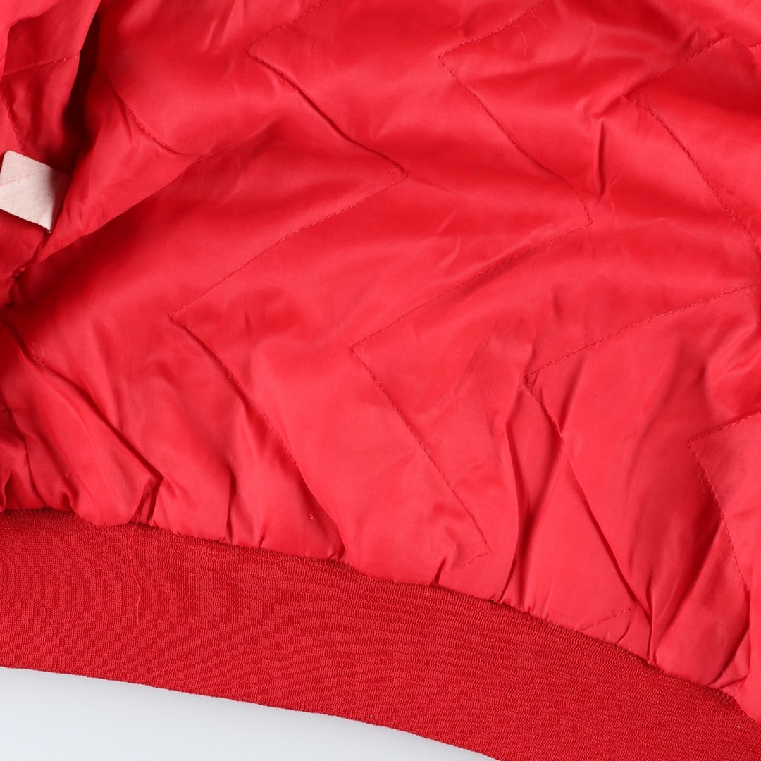 80s-90'S Chalk Line Chicago Bulls Nylon Varsity Jacket, Made in USA, Men's XL polyester red type Vintage Second Hand