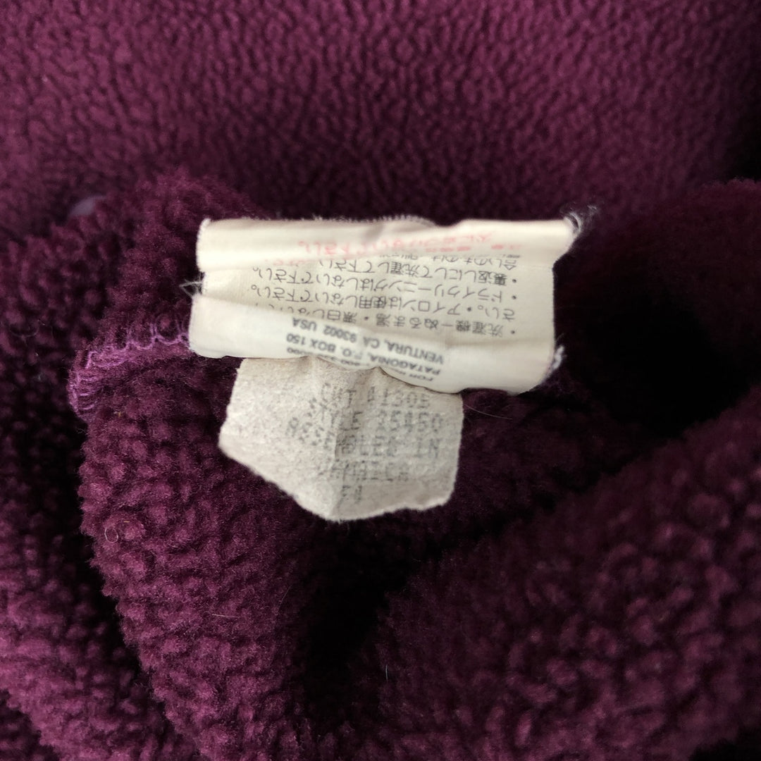 2000'S Patagonia Synchilla Snap-T 25450F4 Half-Snap Fleece Pullover, Men's Size Medium polyester Purple type red-purple Vintage Second Hand