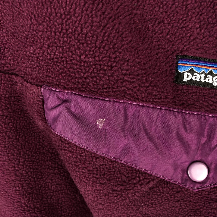 2000'S Patagonia Synchilla Snap-T 25450F4 Half-Snap Fleece Pullover, Men's Size Medium polyester Purple type red-purple Vintage Second Hand