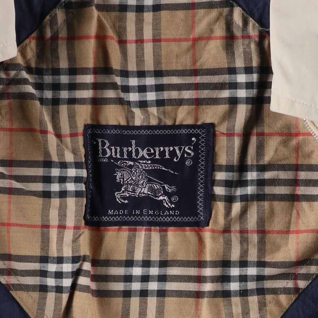 Burberry's zip-up jacket, made in the UK, men's size XL polyamide Beige type Vintage Second Hand